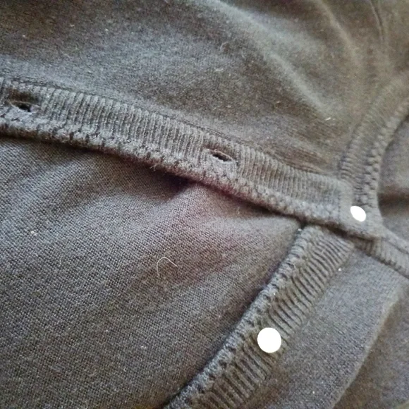 Karen Scott Classic Black Button-Up Cardigan - Picture 5 of 5